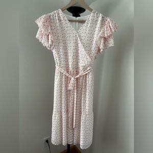 Rachel Parcell Tiered Ruffle Sleeve Wrap Dress